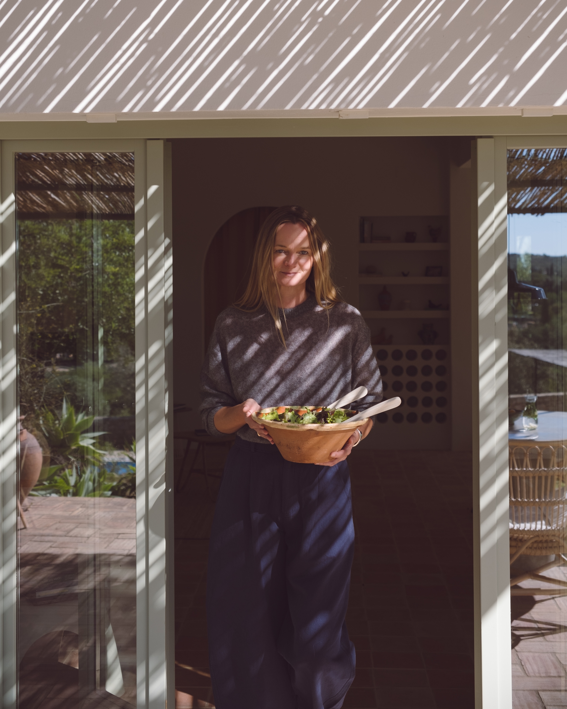 Birgit on the terrace